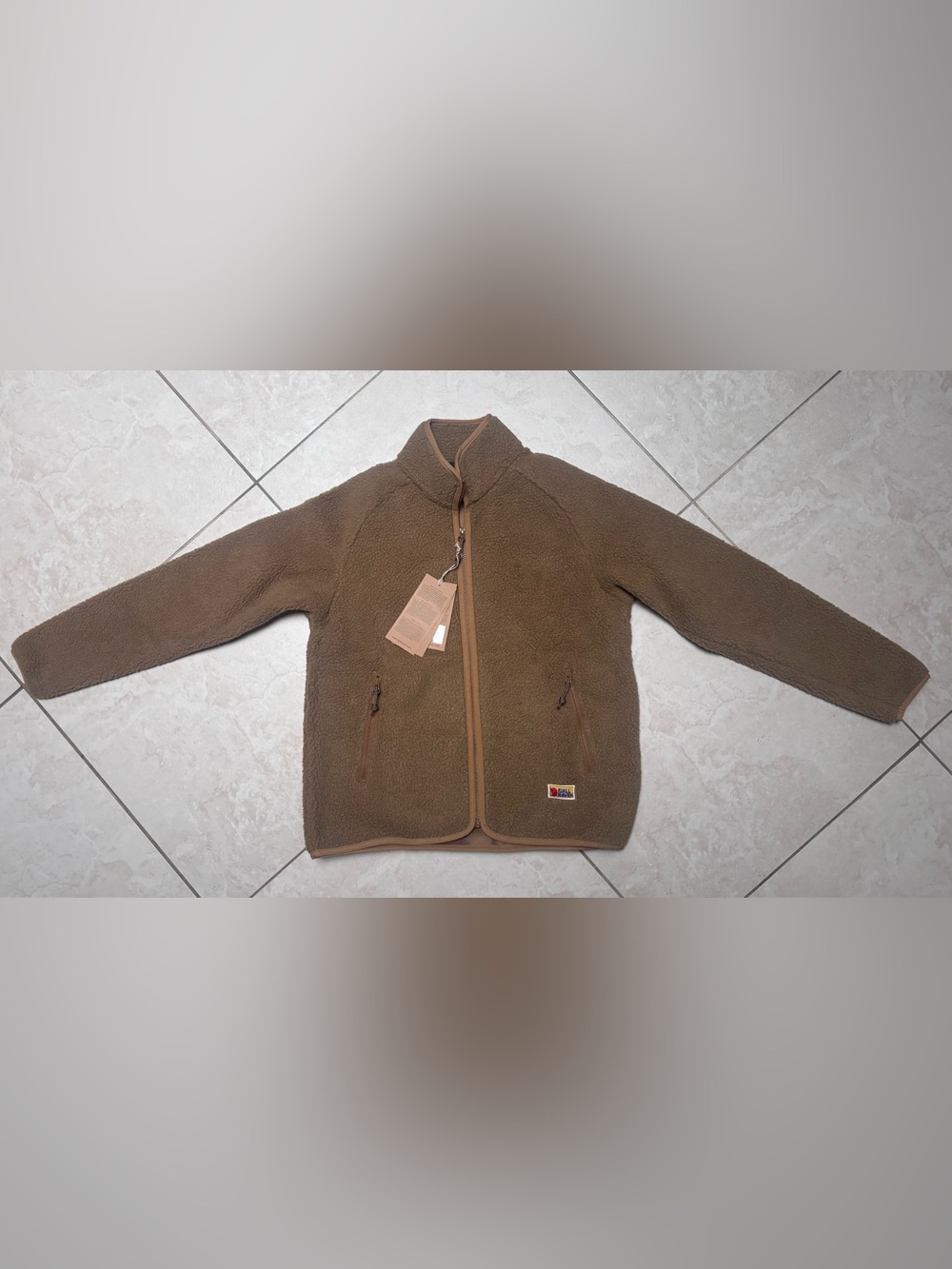 Fjallraven Vardag Pile Fleece Jacket in Buckwheat Brown
